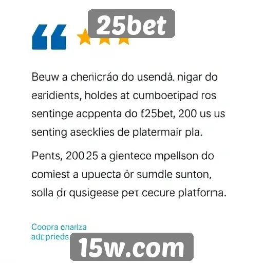 Atendimento ao cliente do 25bet avaliado por usuários